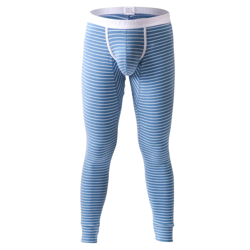 

Sexy Fashion Brand Cross Stripe Cotton Man Sexy Pouch Lounge Pants Gay Thermal Sleeping Pajama Leggings 2019 New Size S M L