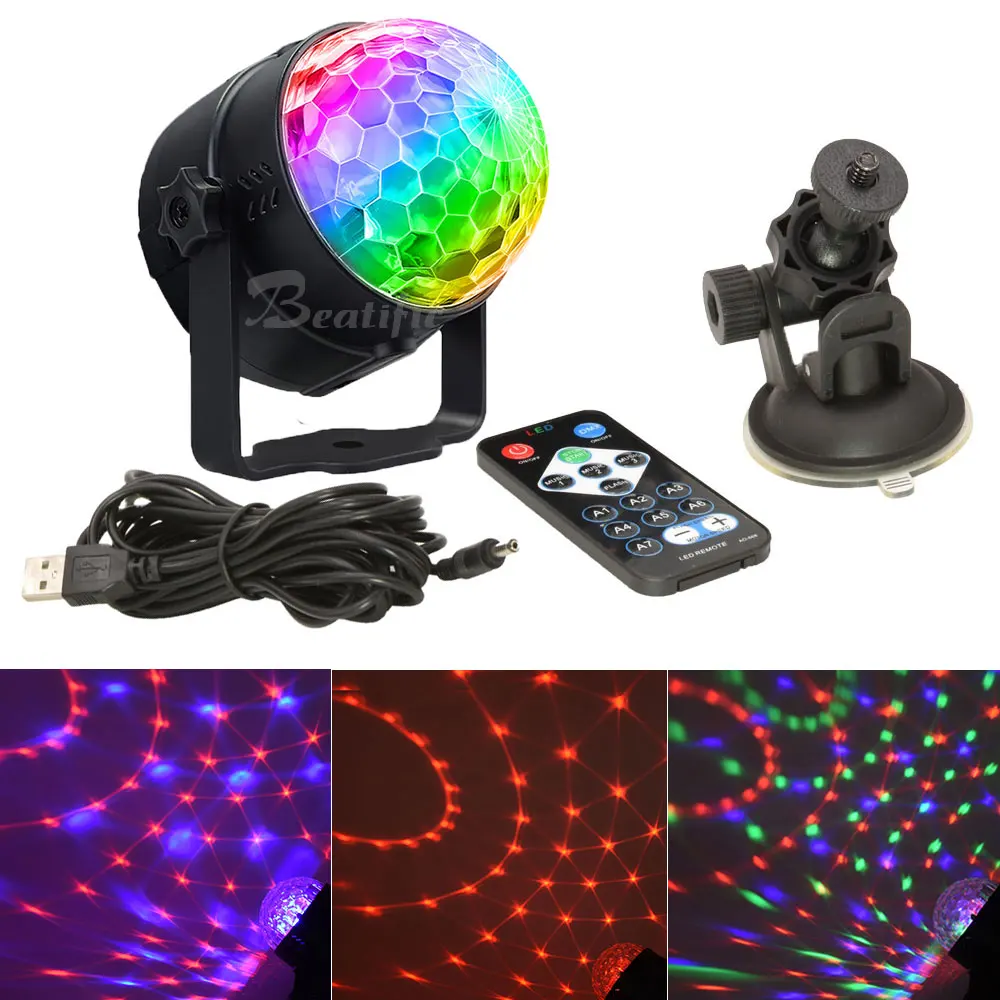 RGB звук Вечерние огни диско волшебный шар для домашнее караоке клуб бар сценическое оборудование звуковые огни 16 моделей проектор для лазерного шоу - Цвет: Mini led party light