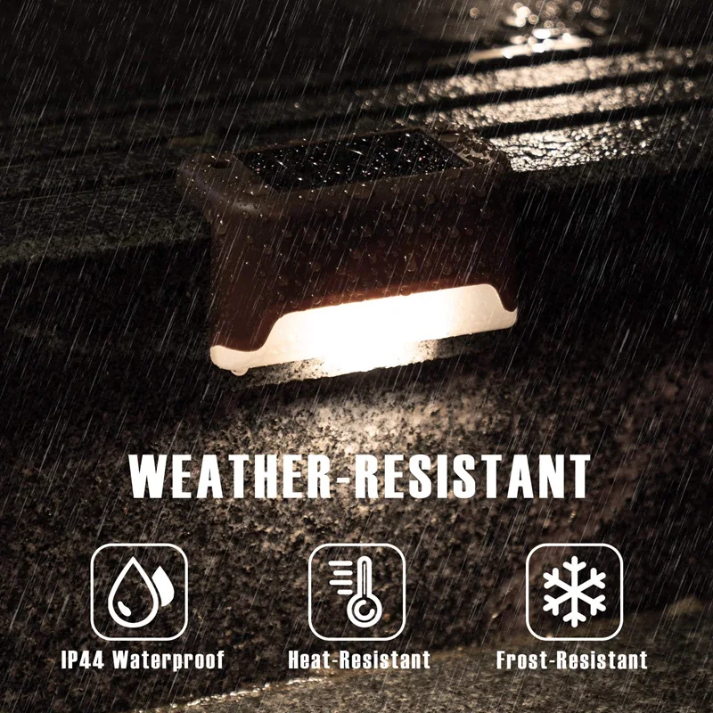 

12 Pack Solar Deck Lights Outdoor, Led Solar Step Light Waterproof for Outdoor Deck, Stairs,Yard, Patio,Path -Warm White