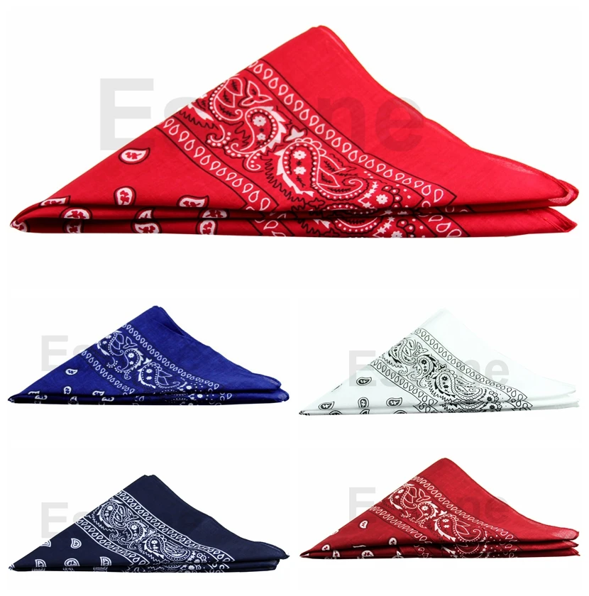 

Scarf hip Hop Red Bandana Man Women Fashion Headbands Hair Band Wrist Wraps Hair Scarves Cotton Paisley Scarf Bandana
