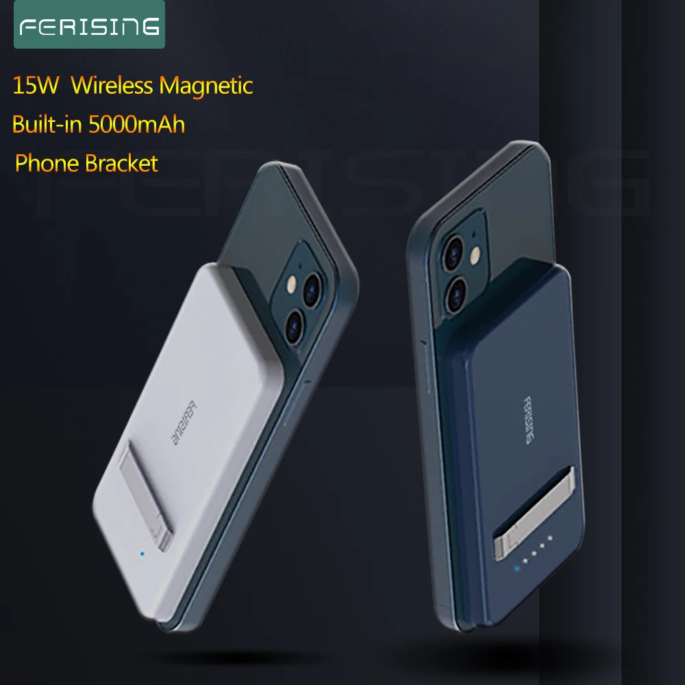 Магнитный беспроводной портативный внешний аккумулятор 5000 мАч для iPhone 12 mini Pro Max 11