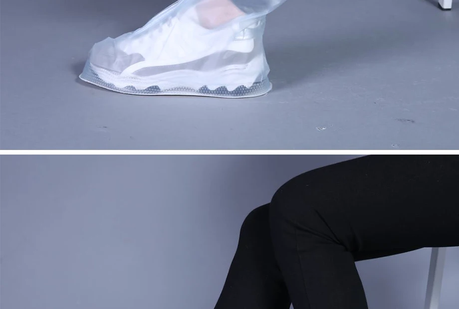 1 Pair Of PVC Waterproof Shoe Covers Reusable Overshoe Thickening Unisex Non-slip Rain Boots Set Fishing Waterproof Rain Boots