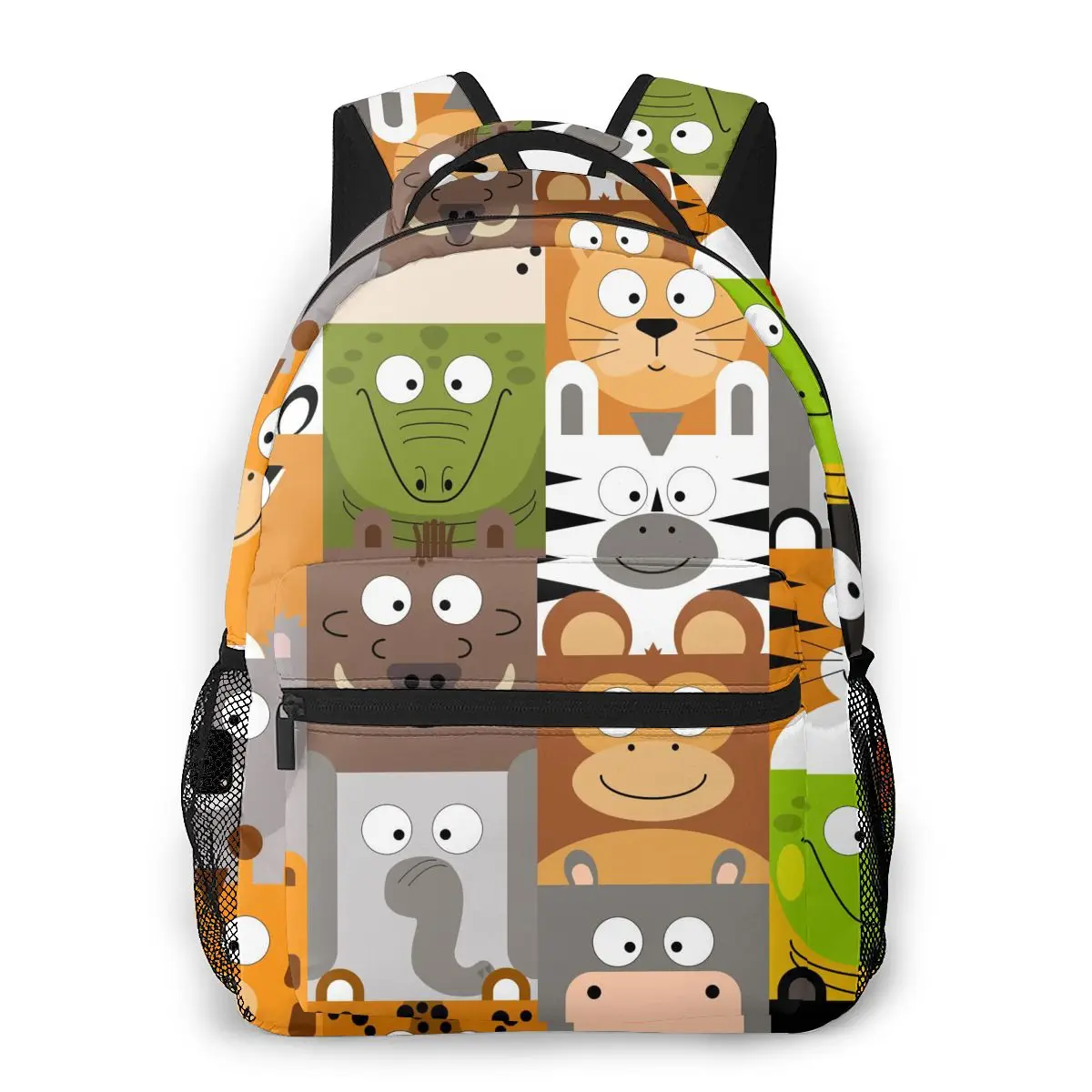

Women Backpack Kids School Bag for Teenage Girls Wild Animals Cube Faces Female Laptop Notebook Bagpack Travel Back Pack 2021