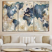 3 panel watercolor world map large size diamond painting 5d diy full diamond embroidery sale mosaic triptych home decor aa2485