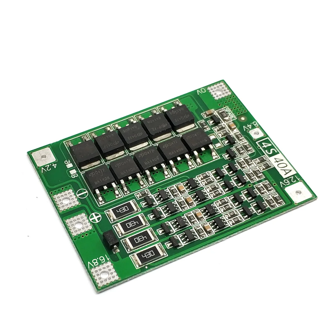 4S 40A литий ионный 18650 Батарея Зарядное устройство PCB плата защиты BMS с балансом для