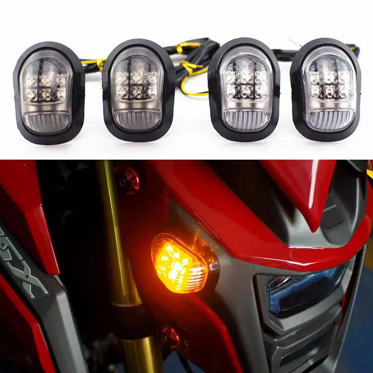 

2PCS 12V Yellow Lighting Motorbike Indicators Blinker 9 LED Motorcycle A Pair Piranha Light Flasher Turn Signal Light MK-165