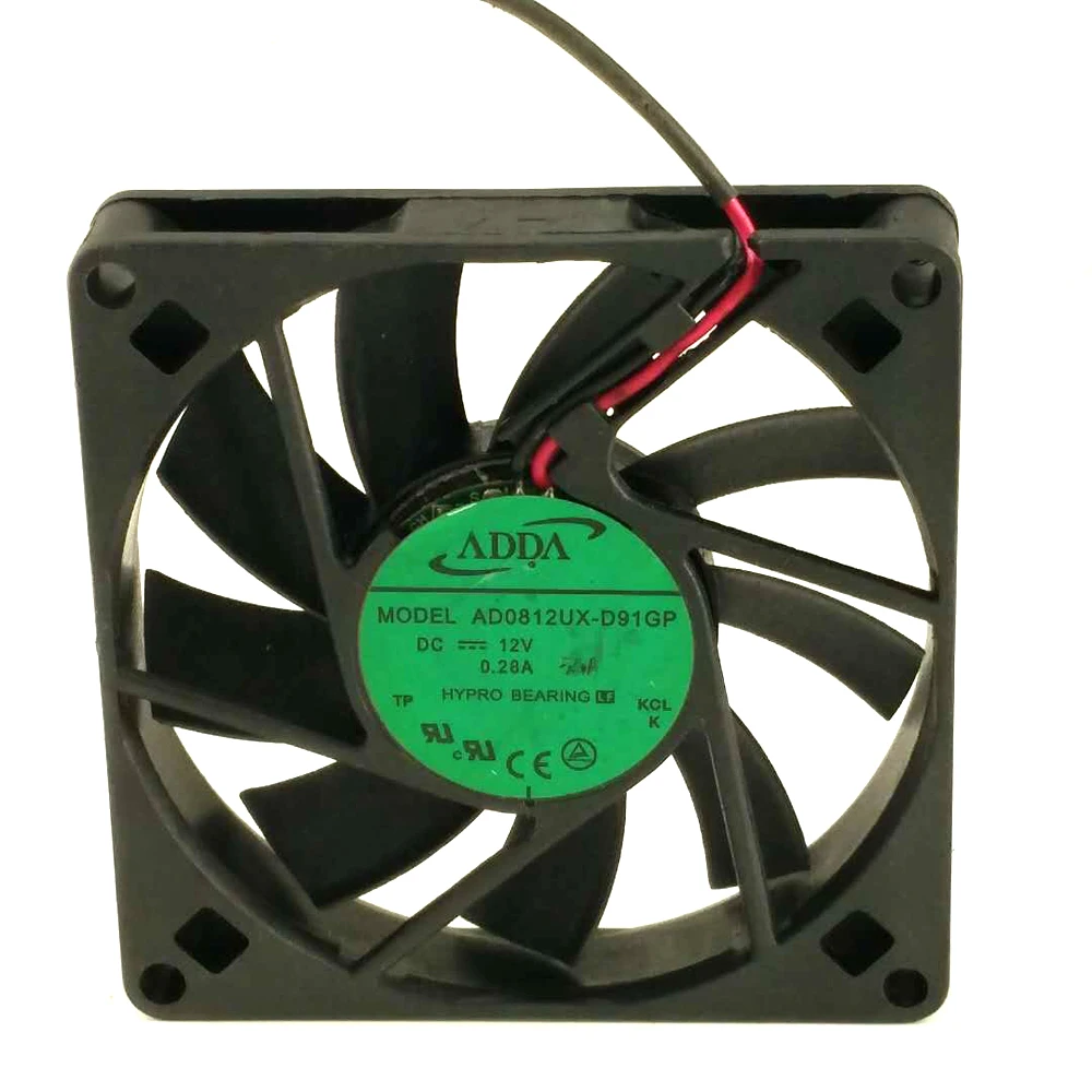 

For ADDA AD0812UX-D91GP 8cm DC 12V 0.28A 80X80X15mm Cooling Fan