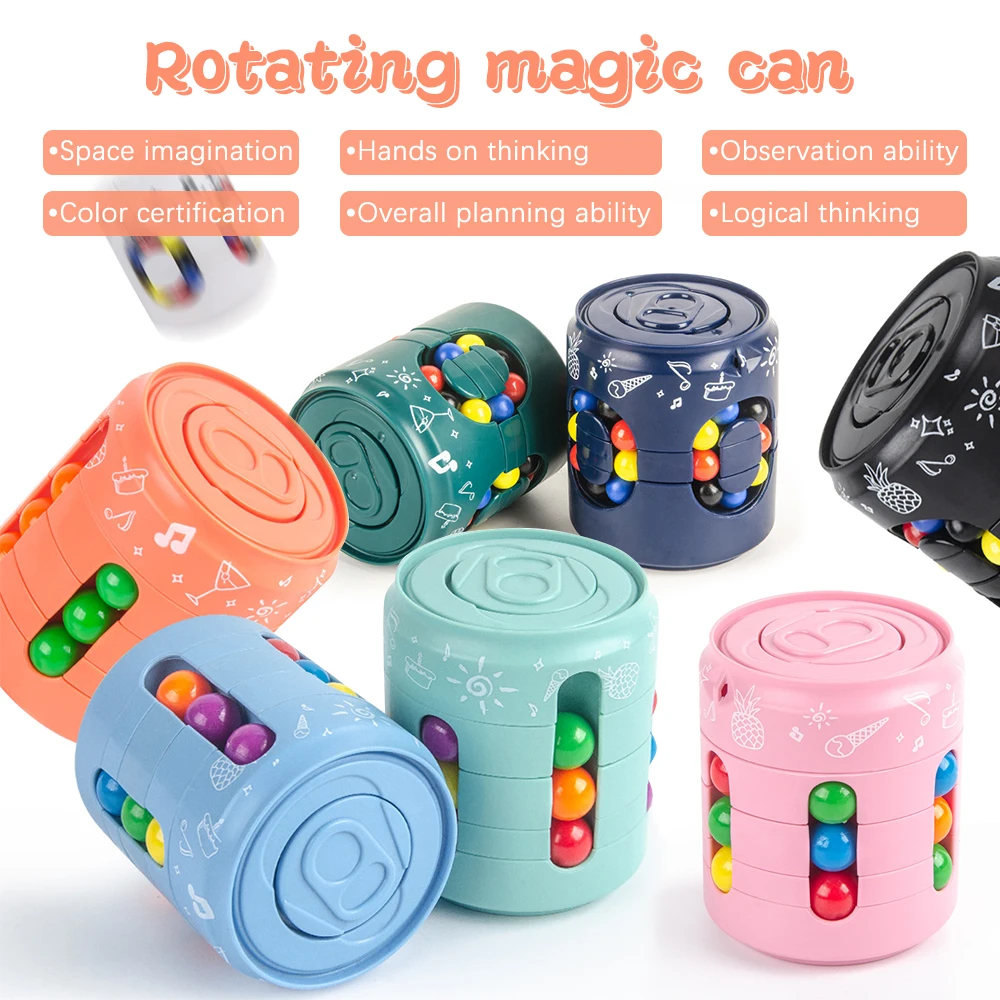

Rotating Magic Bean Intelligence Fingertip Cube Children's Finger Gyro Magic Disk Educational Cube Toy Stress Relief Toys