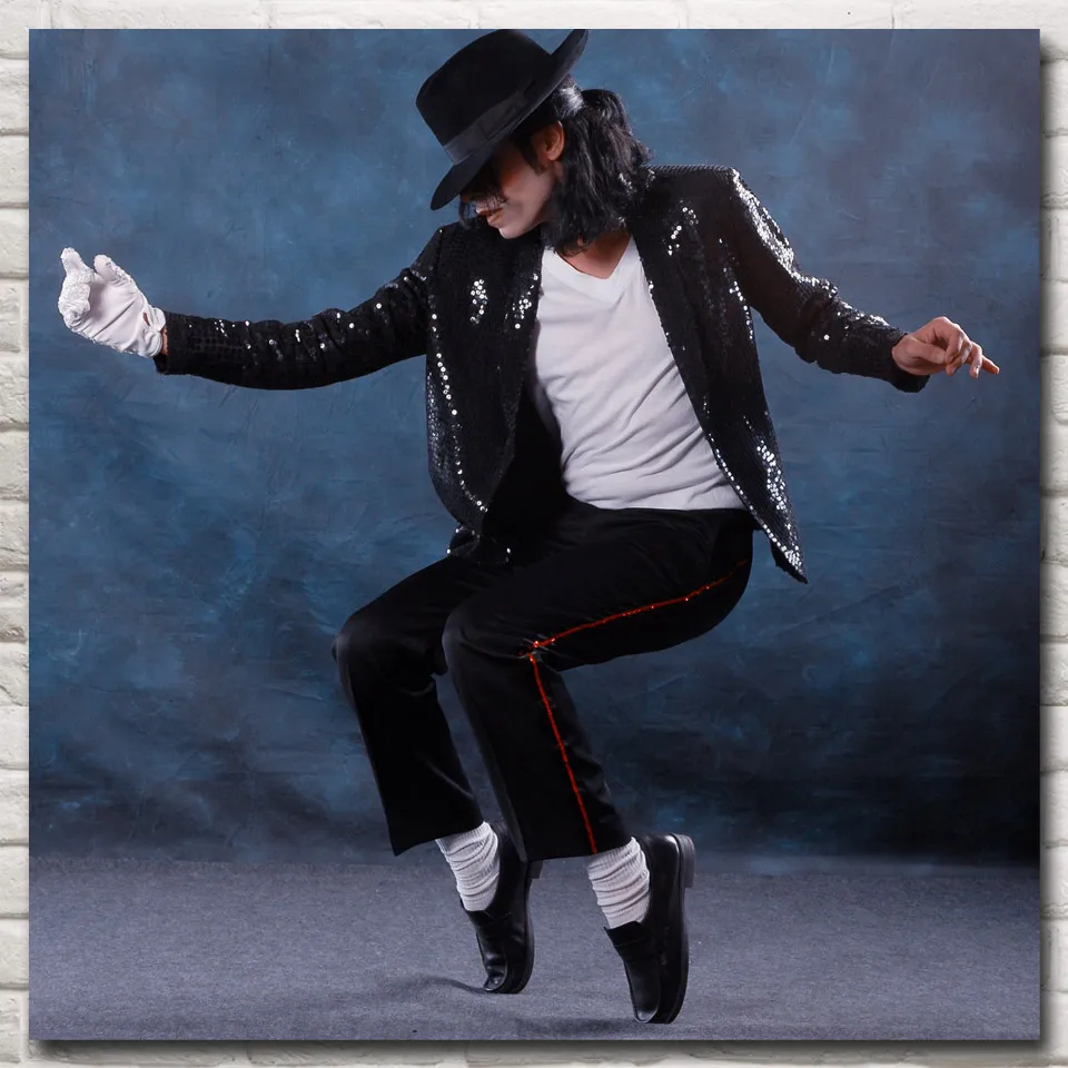 Известная рок певица Майкл Джексон Классическая картина искусство шелк гостиная