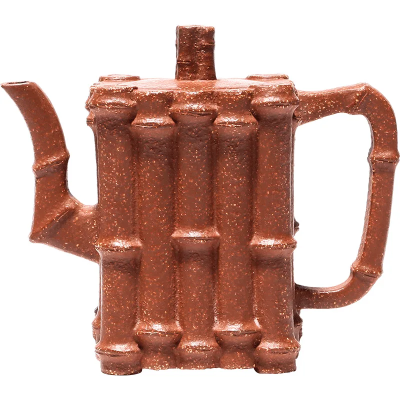 

Zisha teapot Yixing creative Sifang bamboo teapot top quality downhill clay teapot