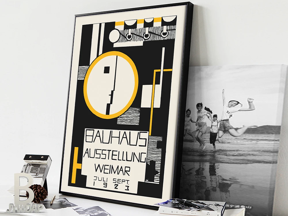 Баухаус Остань Раймер Выставочный постер Настенная картина Холст Картина