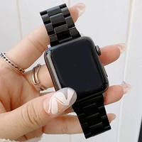 new plastic strap for apple watch band series 7 6 5 4 3 2 smartwatch light bracelet belt for iwatch 45mm 41mm 42mm 38mm fashion