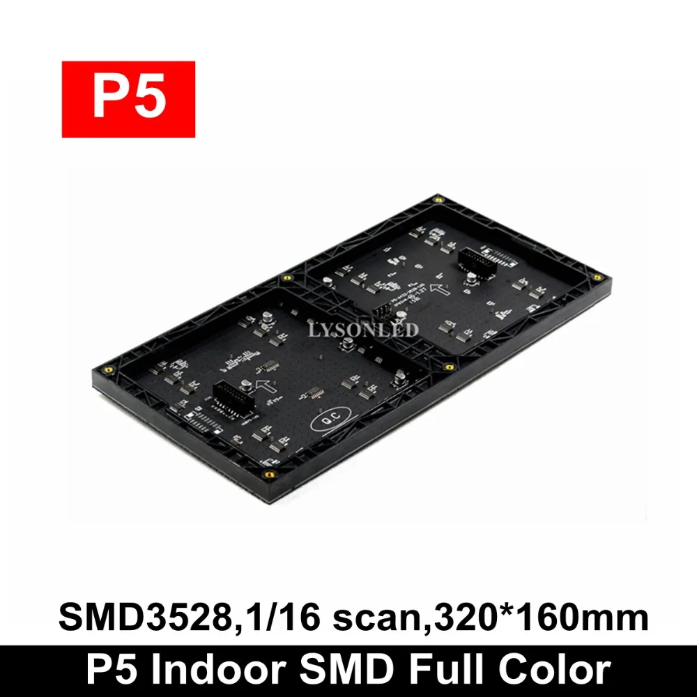 P5 Крытый SMD3528 полный Цвет светодиодный Дисплей модуль 320*160 мм RGB 3-в-1 Панель 64*32