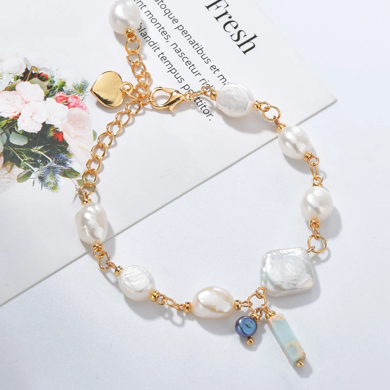 Новый Золотой цвет сплав в форме сердца кулон браслет для женщин Шарм