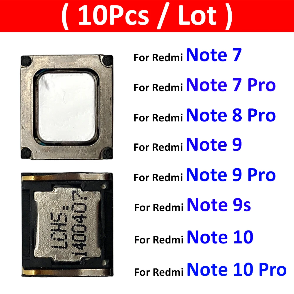 

10Pcs/Lot, Front Top Earpiece Earphone Ear Speaker Sound Receiver For Xiaomi Mi 10T Redmi Note 7 8 9 Pro 9S Note 10 Pro