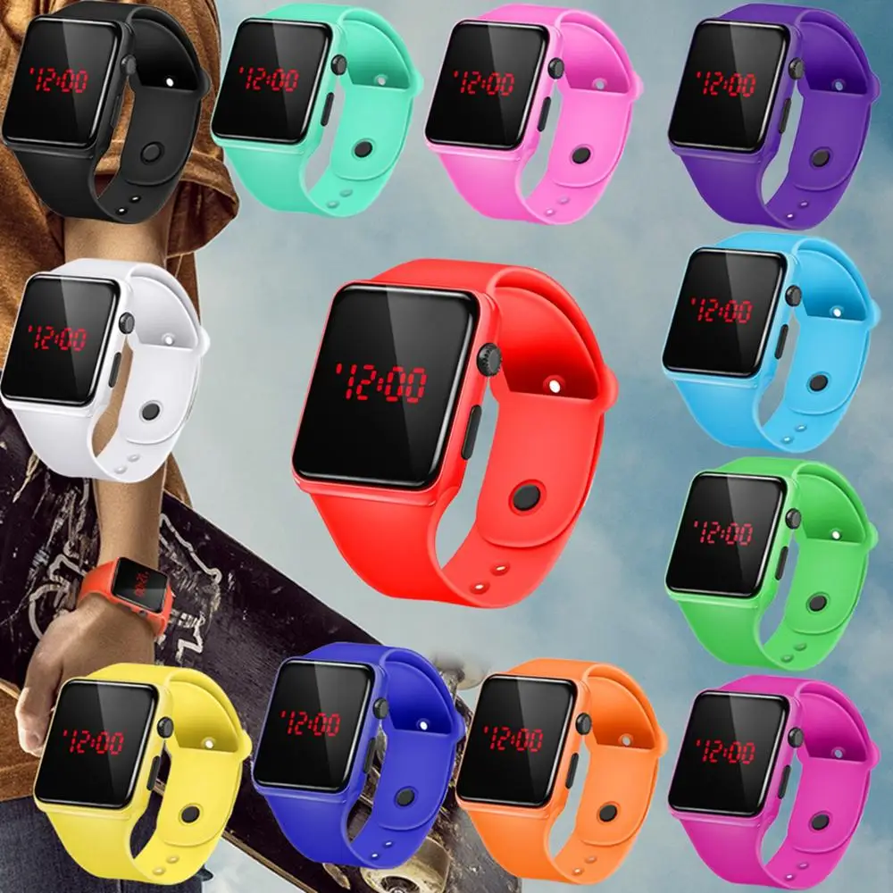 

New Sport Bracelet Smart Women Watches Black Digital Electronic Ladies Wrist Watch For Women Men's Clock Female Girls Wristwatch