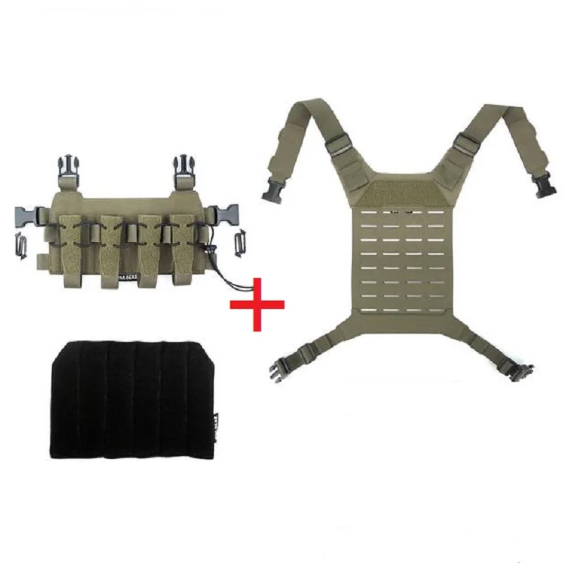 Outdoor Tactical Chest Hanging Suit 9MM Quadruple Multifunctional Magazine Bag Compatible With MP5 MP7 ARP9 BK CB RG WG MCBK MC