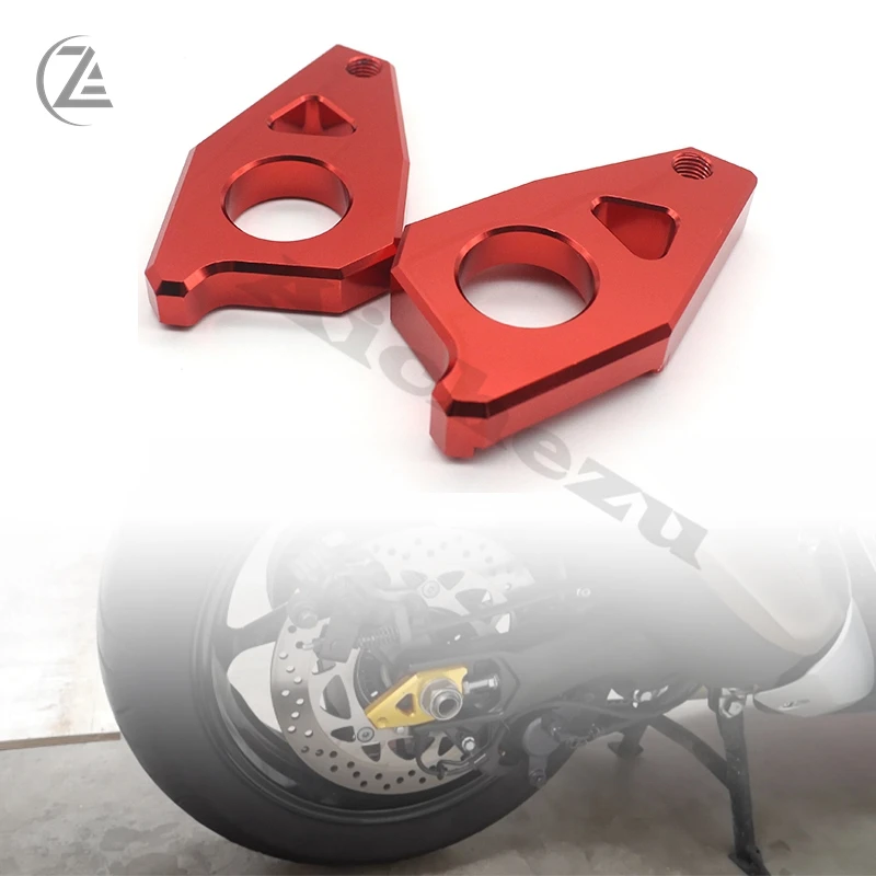

Rear Axle Spindle Chain Motorcycle Tensioner Adjuster Blockers for Yamaha TMAX 530 FZ8 2012-2015 YZF R1 FZ1 2006 2007 2008 -2013