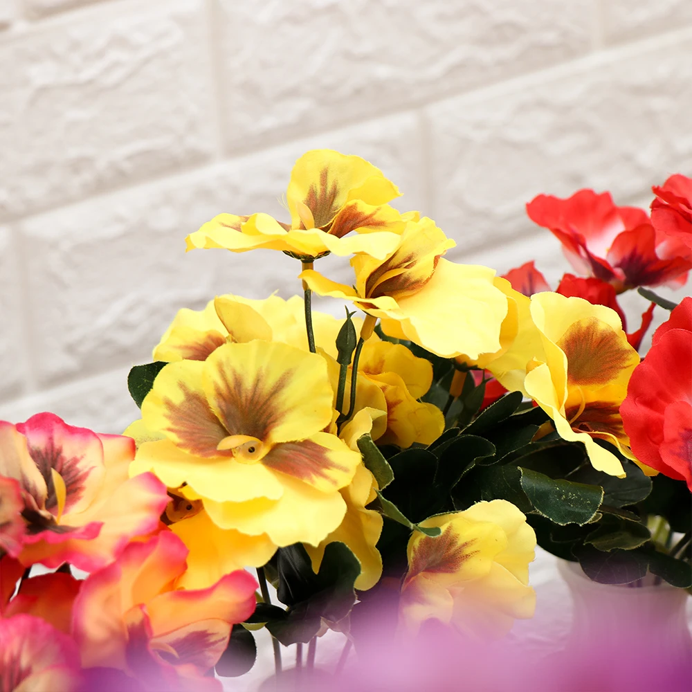 10 глава/Букет искусственного шелка Букет анютины глазки с цветочным рисунком