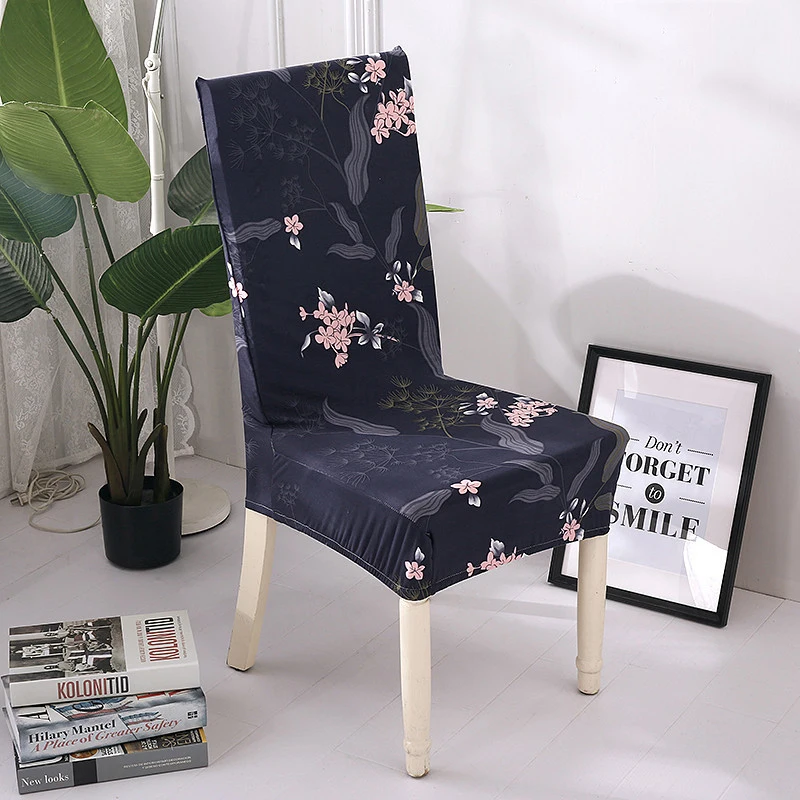 Эластичный Чехол для стула удаляемый моющийся спандекс стрейч цветок печать