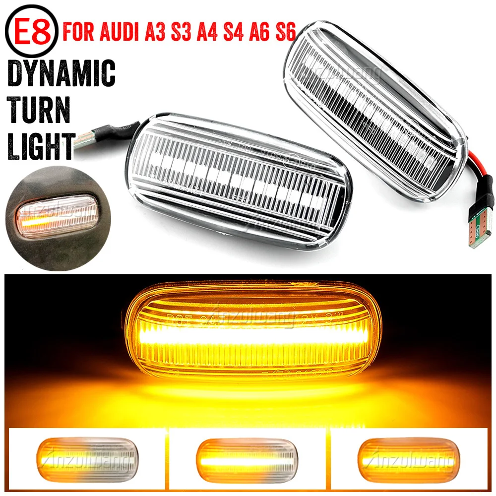 

2 pieces Led Dynamic Side Marker Turn Signal Light Sequential Blinker Light For Audi A3 S3 8P A4 S4 RS4 B6 B7 B8 A6 S6 RS6 C5 C7