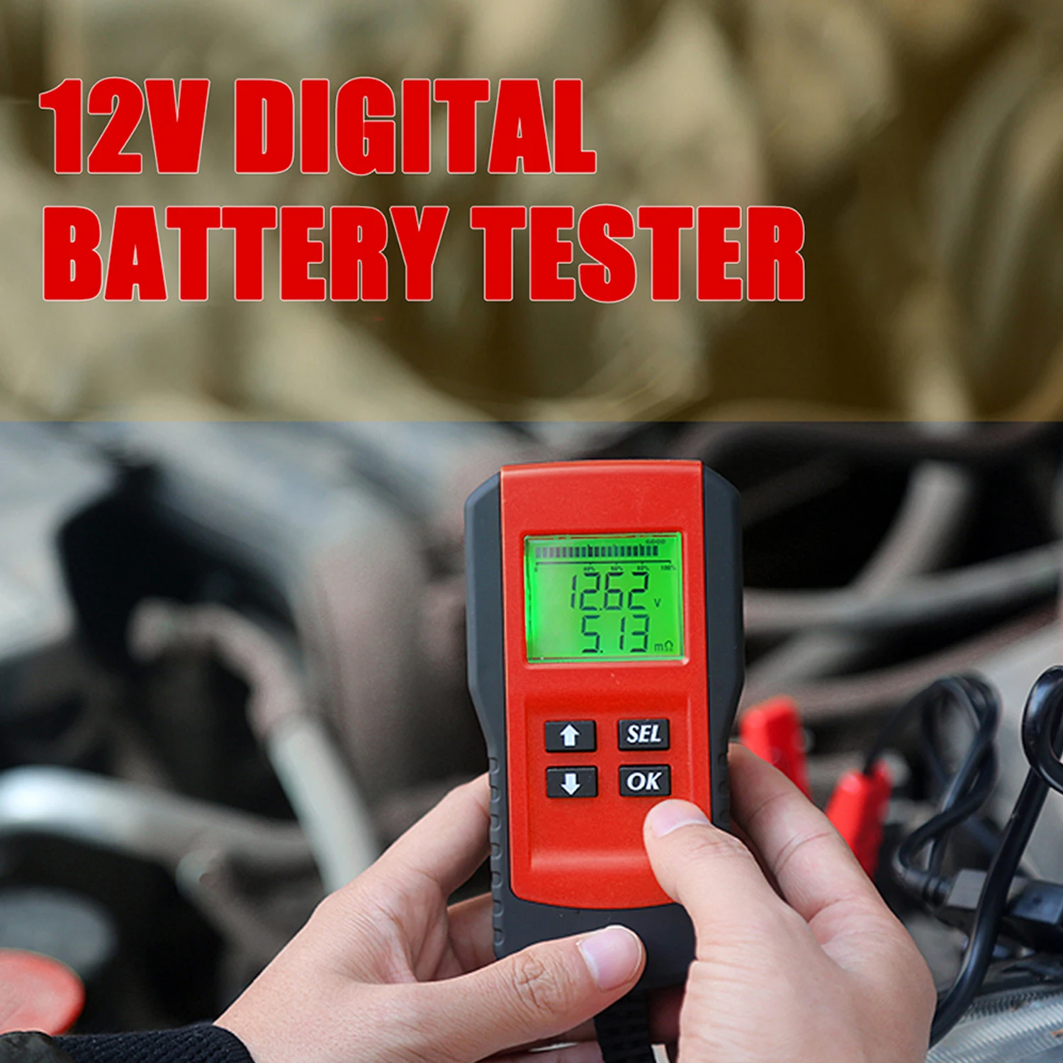 

Car Battery Tester 12V 100 to 9999CCA 12 Volts Battery tools for Car Quick Cranking Charging Diagnostic Digital Battery Analyzer