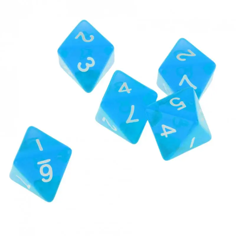 Набор кубиков D8 для D & TRPG 5 шт. двусторонние кубики ролевых игр принадлежности