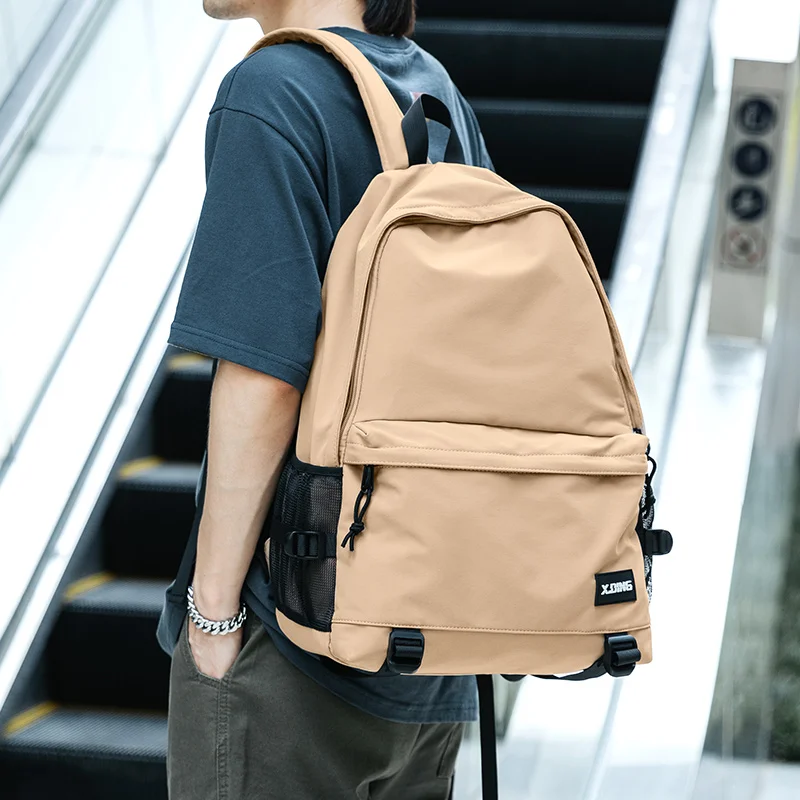 

Solid Color Backpack Anti-theft Unisex Men and Women Laptop Shoulder Travel Bags Teenager Girls Boys School Mochila Rucksack