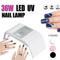 36w folding nail lamp tricolor led nail polish drying lamp uv drying nail dryers nail art tool kit