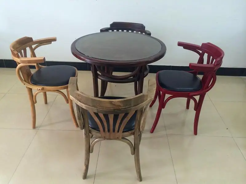 Обеденный стул из массива дерева для бара дома кофе западный ресторан Чайный дом