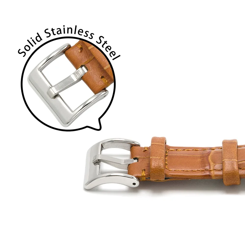 MEGALITH Watch Band 16mm 18mm 20mm 22mm Brown Genuine Leather Watchband Men Women Accessories Wristband Suit For All Brand | Наручные