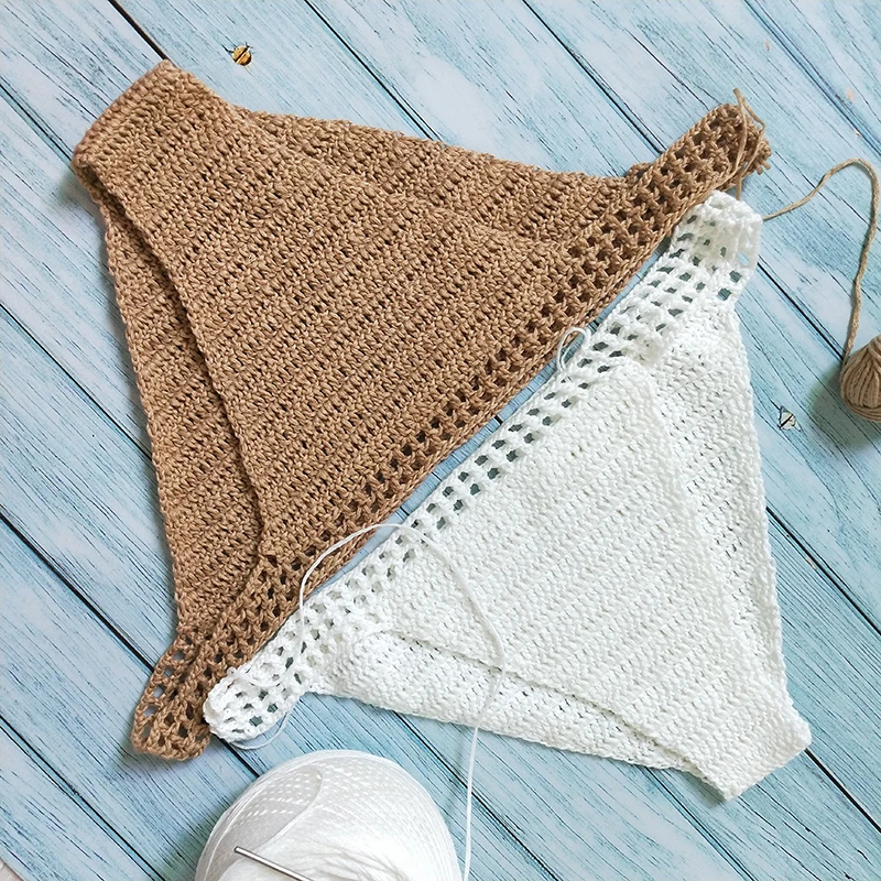 Женский сексуальный вязаный купальник бикини Boho Thong купальник ручной работы трикотажные шорты