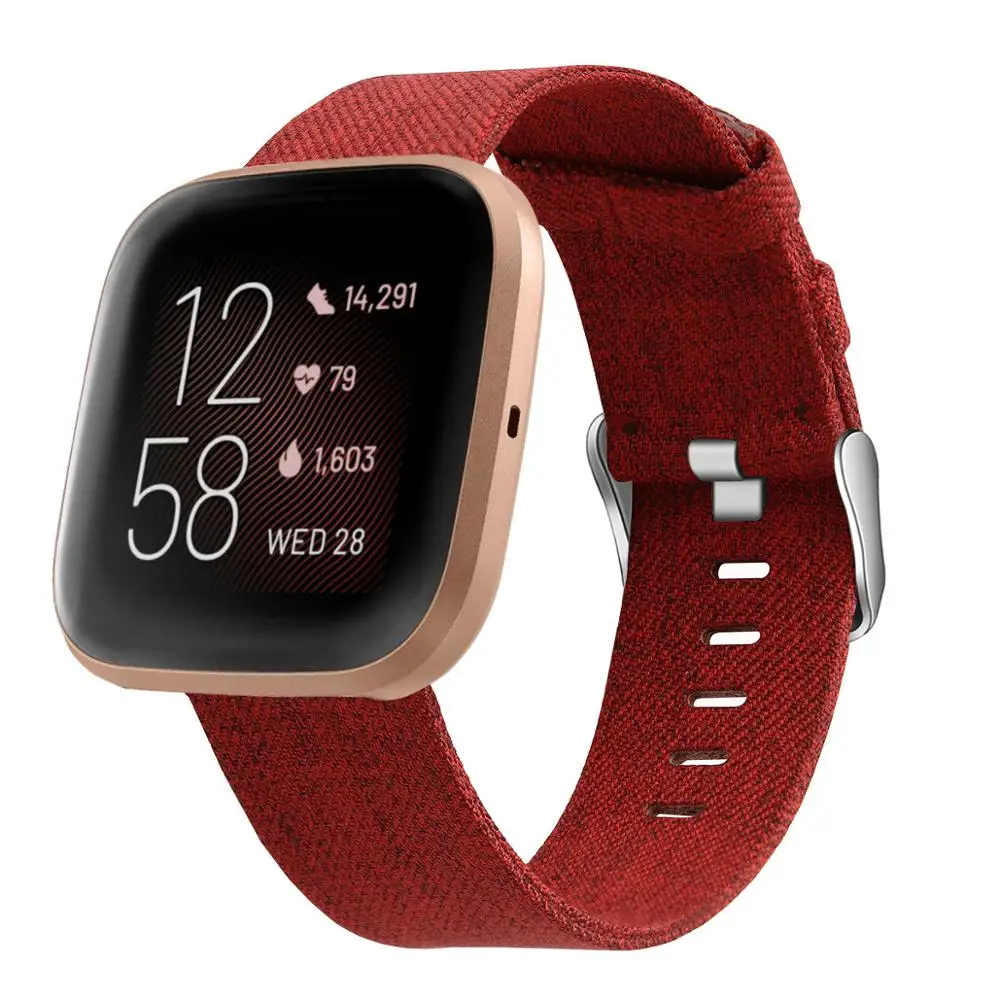 Холщовый ремешок на запястье для умных часов Fitbit Versa 2 спортивный браслет Fit bit Versa2