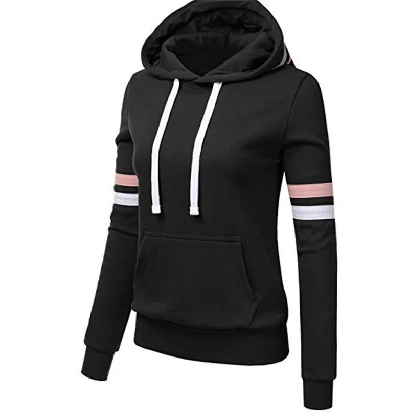 Женская толстовка с капюшоном толстовки осень-зима длинным рукавом на молнии