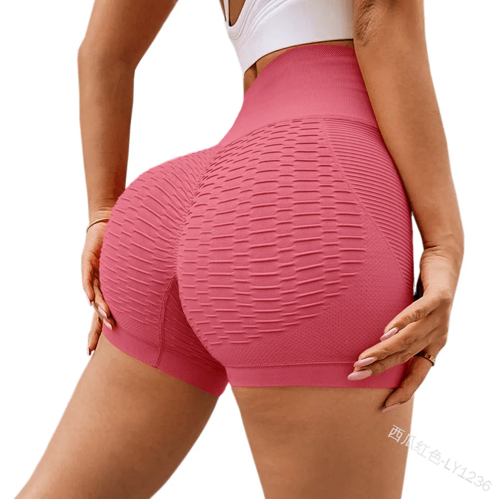 Women Yoga Shorts Solid Color High Waist Ladies Sports Leisure Hip Lift Tight Sexy Fashion Fitness Mini-shorts 2021 New