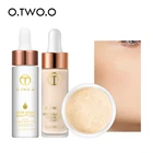 Косметический Набор O.TWO.O, 3 шт., Жидкая основа для макияжа лица, Праймер, Жидкая основа, рассыпчатая пудра, профессиональный косметический набор для женщин, красота