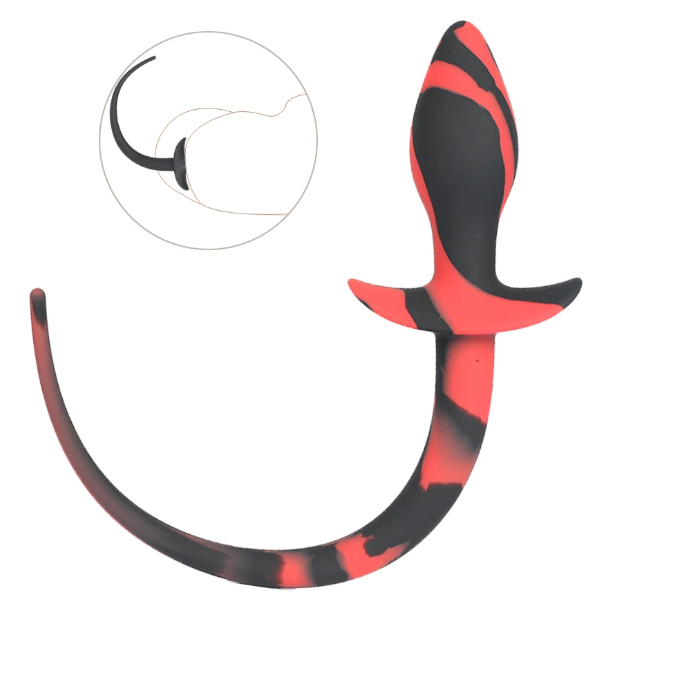 Силиконовая Анальная пробка в виде хвоста собаки Ранняя для мужчин игры геев