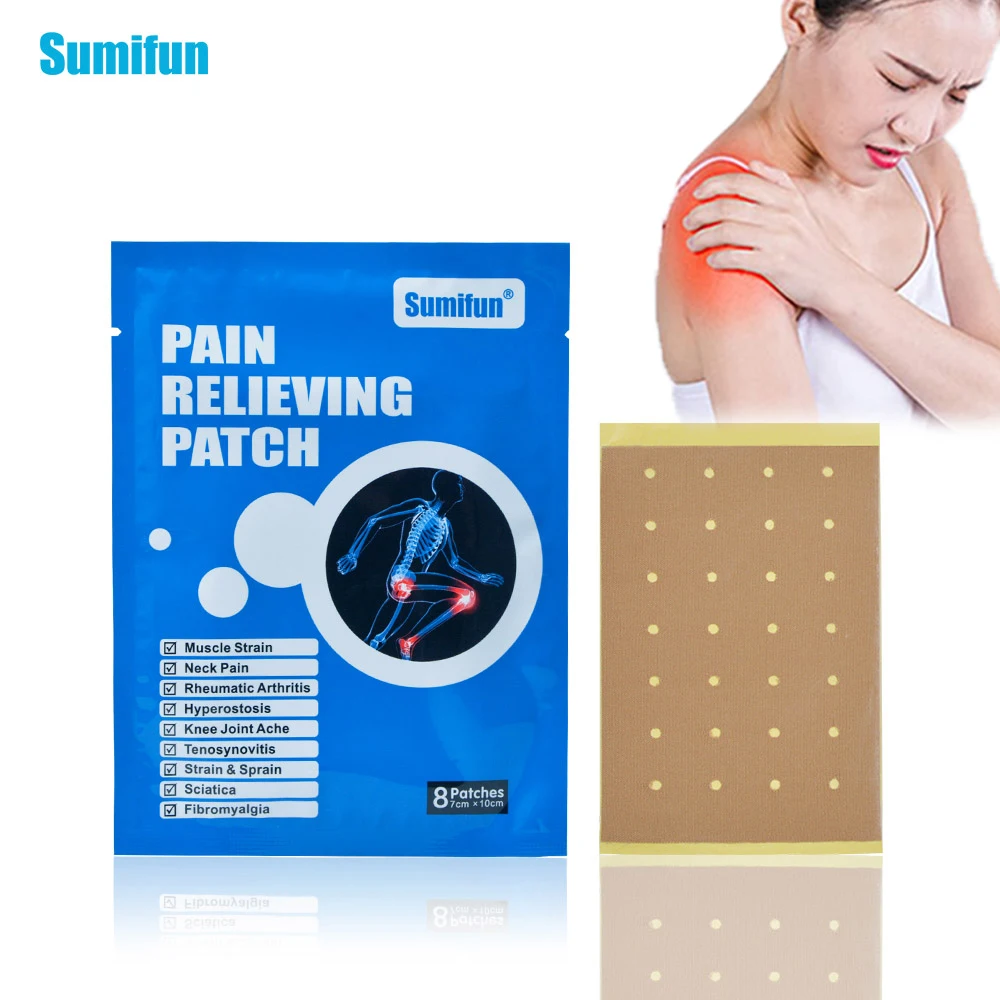 

8Pcs Sumifun Back Pain Relief Patch Knee Neck Arthritis Joint Aches Herbal Sticker For Muscle Pains Pain Killer Medical Plaster