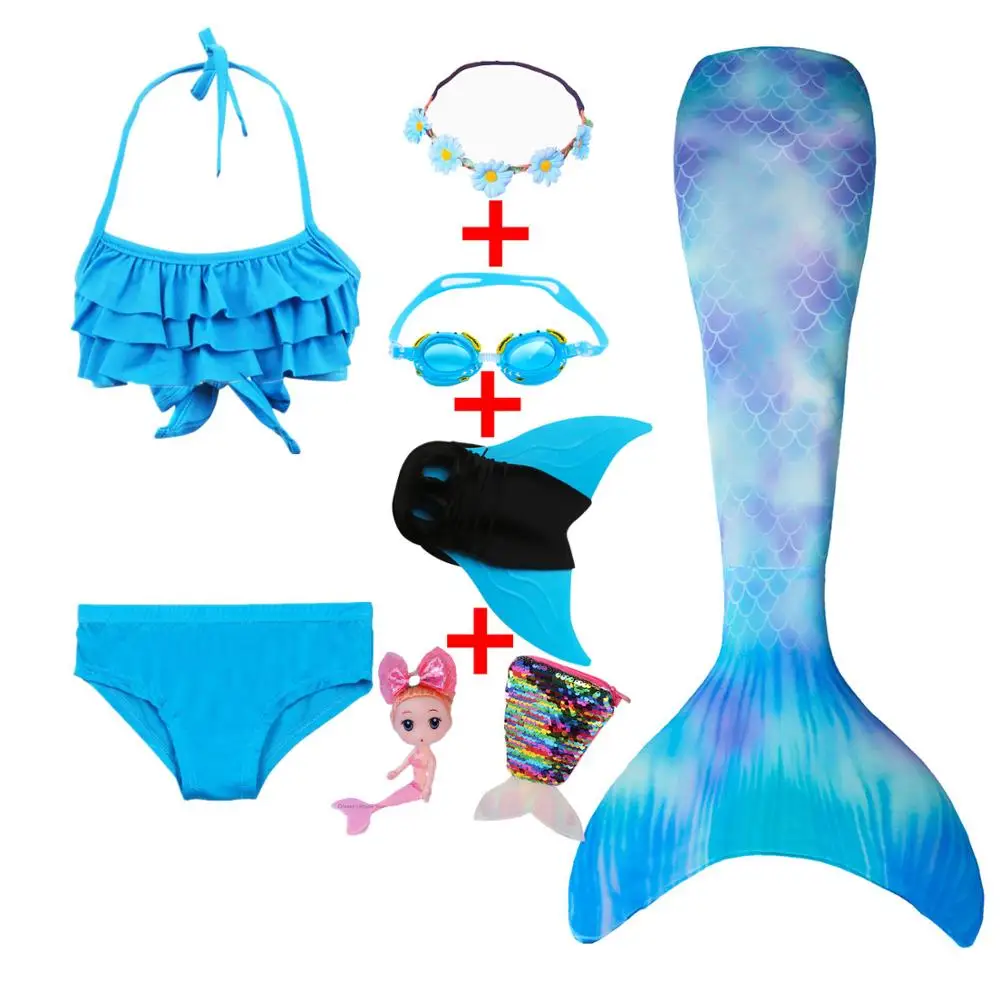 Для девочек с хвостом русалки Лидер продаж Купальные костюмы Детский купальный