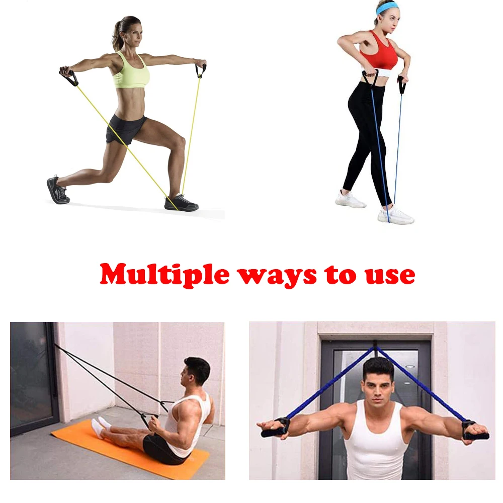 

Arm Training TPE Tube Resistance Bands Elastic Band Pull Rope Foam Handles for Gym Yoga Pilates Workout Fitness Equipment