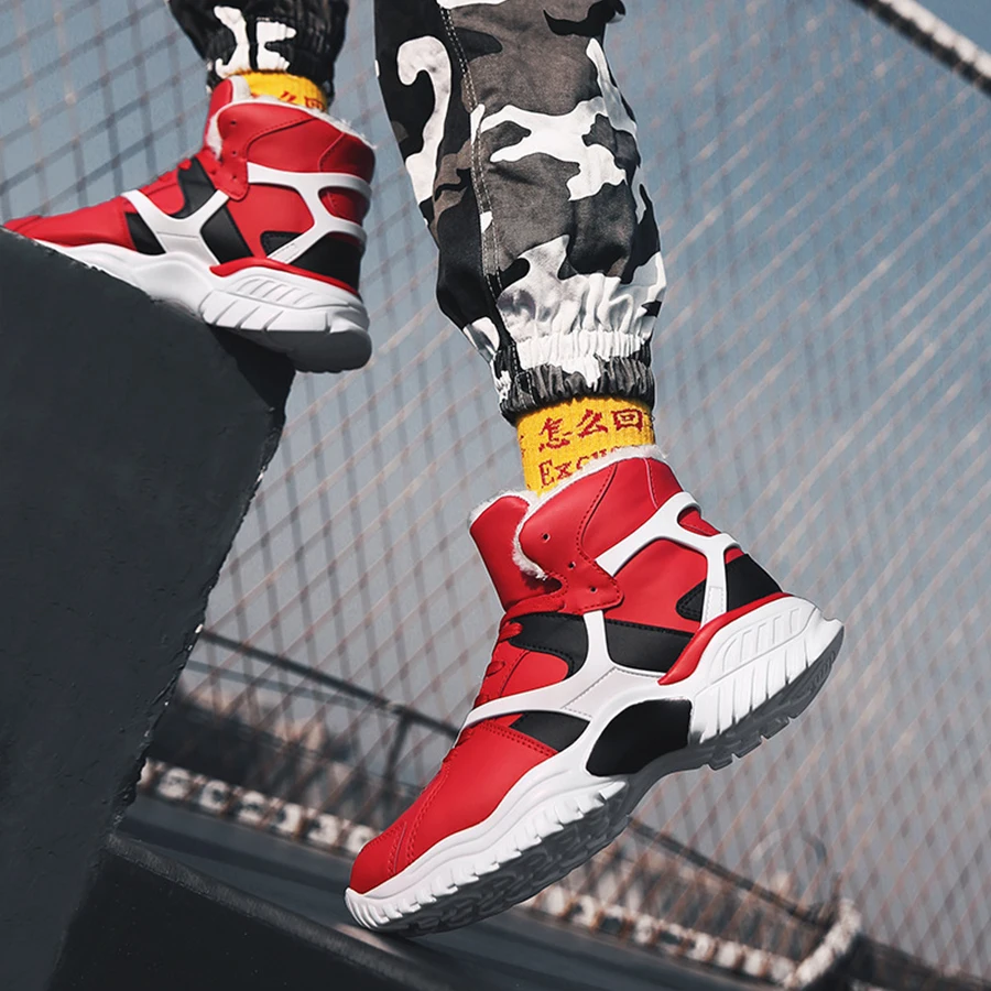 

LCIZRONG Winter Fashion Men's Casual Shoes Comfortable Add Plush Keep Warm Shoes Outdoor Sneakers for Men Shoes