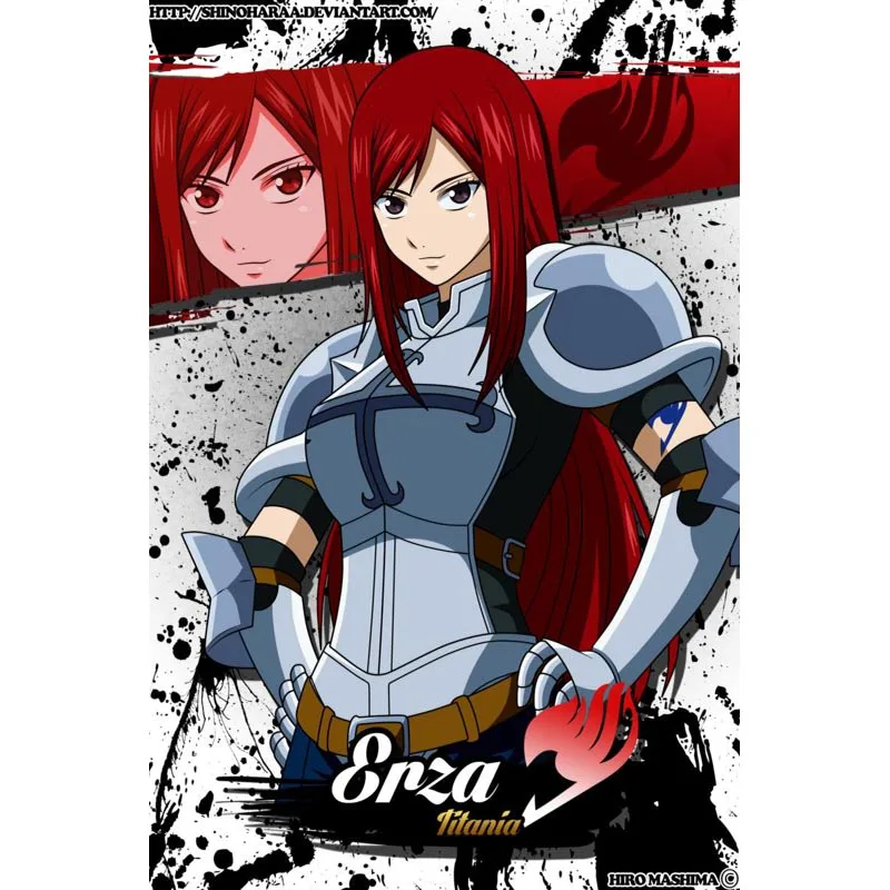 Симпатичные аниме Fairy Tail постер из шелковой ткани Wall Art печати плакатов картина