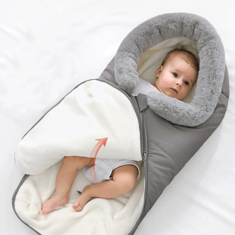 

Baby Sleeping Bag Universal Baby Stroller Accessories Warm Wearable Blanket Newborn Infant Sleepsack for Outdoor
