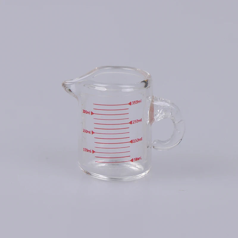 

1PCS New 1:12 Dollhouse Glass Measuring Cup Model Furniture Decor Accessories