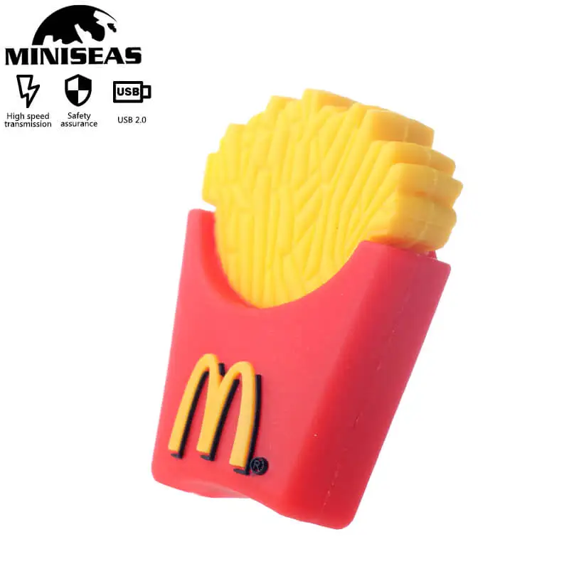 Miniseas M 32 Гб 16 г 4 ГБ 8 флеш диск USB 2 0 реальная емкость милый Картофель фри форма