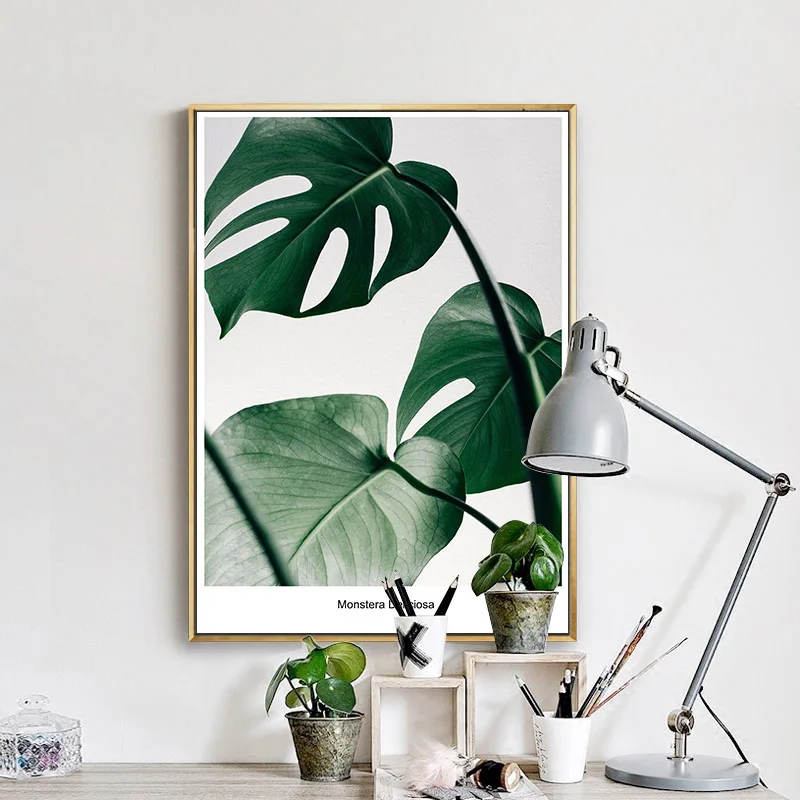 

Tropical Decoration Plant Leaf Canvas Posters Quotes Wall Art Prints Nordic Style Painting Picture Modern Home Decor