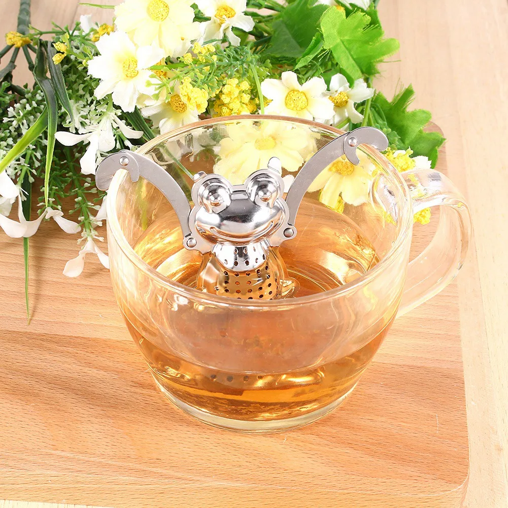 Ситечко для чая в форме лягушки из нержавеющей стали 1 шт.|Чайные ситечки| |