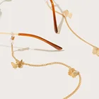 Цепочка для очков с бабочкой, цепочка для маски, ожерелья, нескользящий держатель для очков, шнурок на шею, цепочка для солнцезащитных очков, ювелирные изделия унисекс