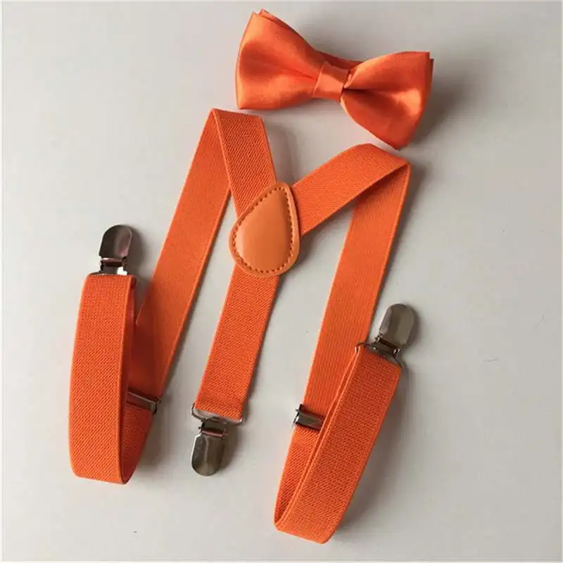 Однотонные Детские подтяжки с поясом для маленьких мальчиков и девочек