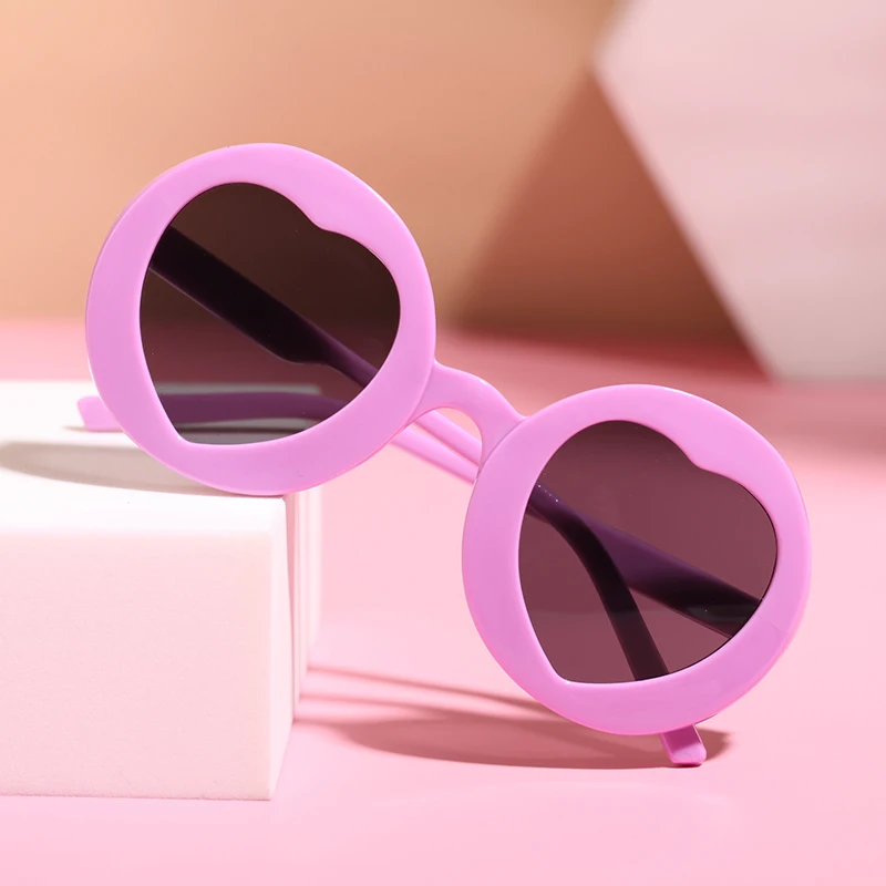 

Children's Kids Sunglasses Sun Glasses Tinted Heart Shaped UV 400 Protection Girls Boys Baby Oculos De Sol Gafas Eyeglasses 2021